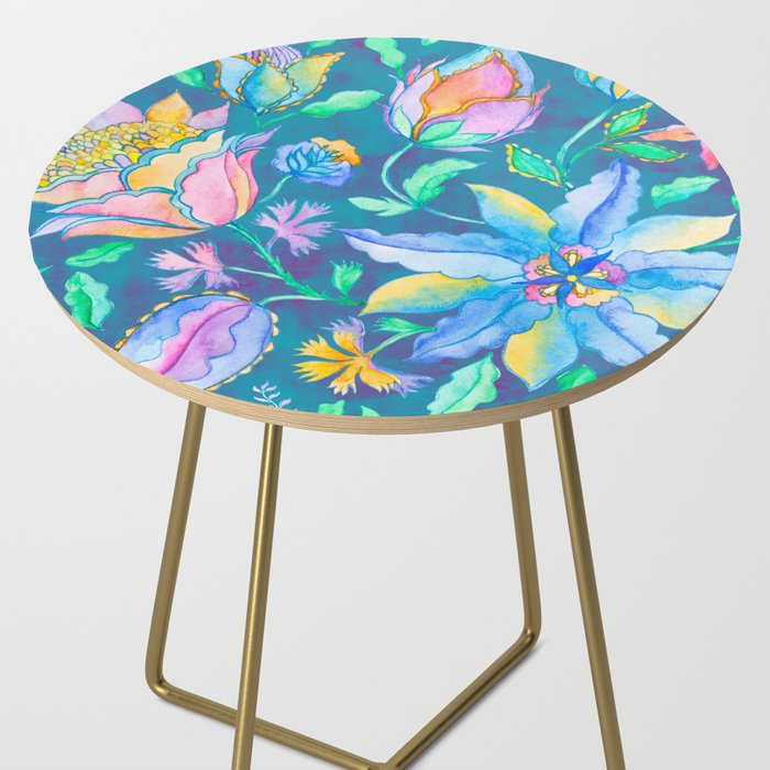 Beautiful Exotic Paisley Summer Floral Side Table Gallery Image 2