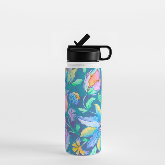 Beautiful Exotic Paisley Summer Floral Water Bottle Gallery Image 1