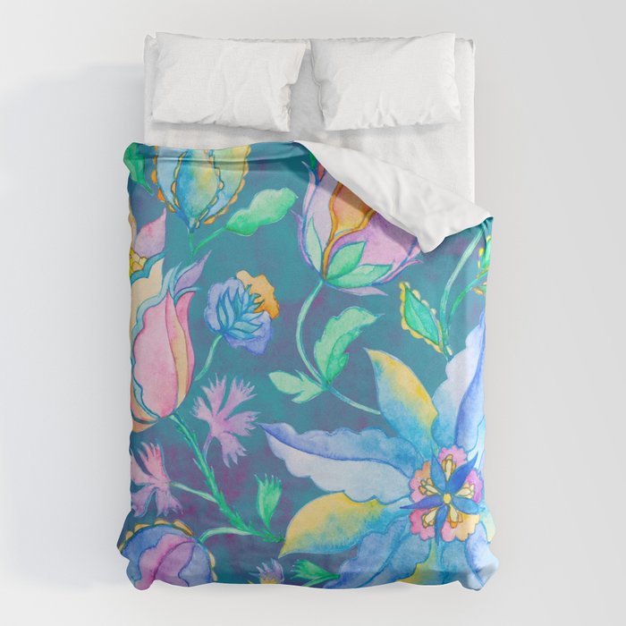 Beautiful Exotic Paisley Summer Floral Duvet Cover Gallery Image 6