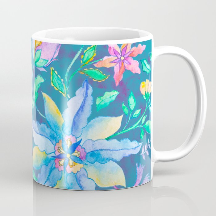 Beautiful Exotic Paisley Summer Floral Coffee Mug Gallery Image 1