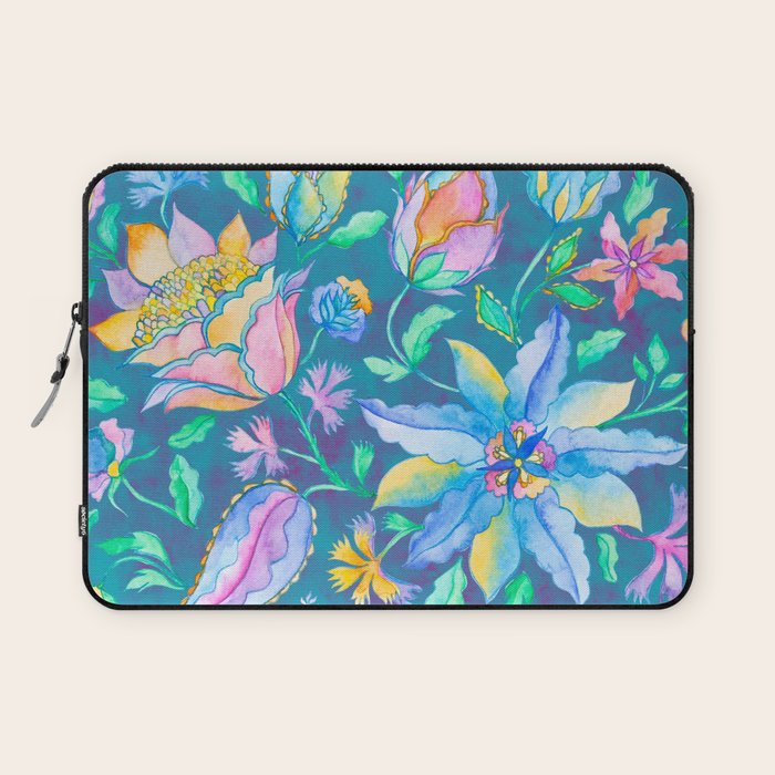 Beautiful Exotic Paisley Summer Floral Laptop Sleeve Gallery Image 1