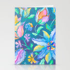 Beautiful Exotic Paisley Summer Floral Stationery Card Gallery Image 2