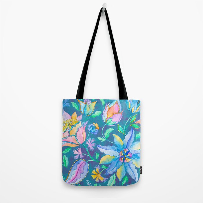 Beautiful Exotic Paisley Summer Floral Tote Bag Gallery Image 2