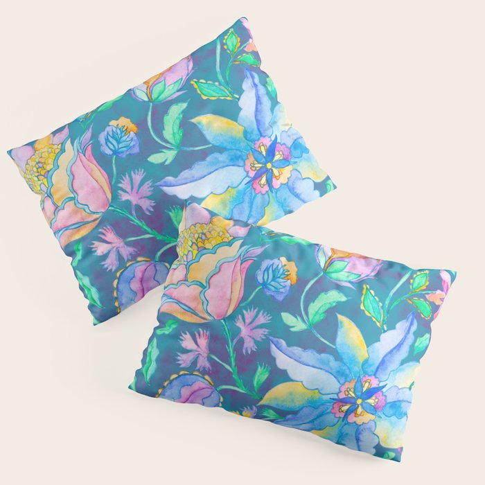 Beautiful Exotic Paisley Summer Floral Pillow Sham Gallery Image 3