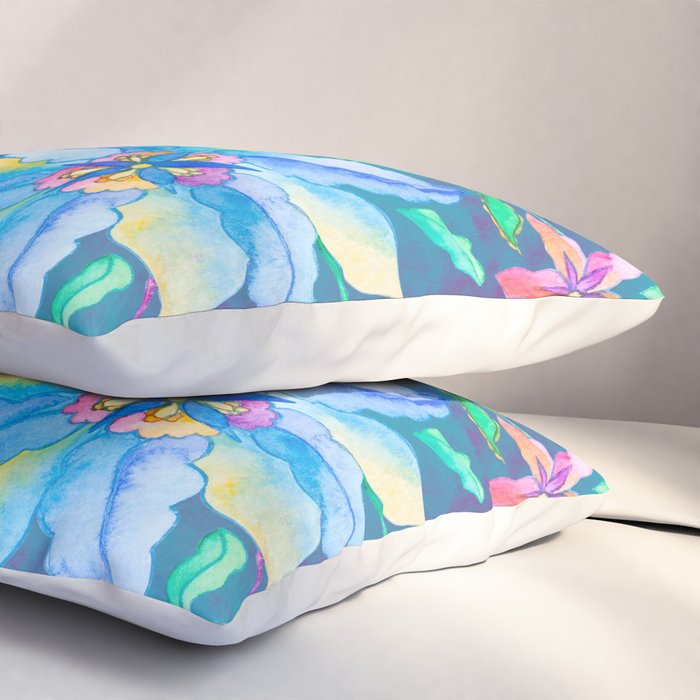 Beautiful Exotic Paisley Summer Floral Pillow Sham Gallery Image 3