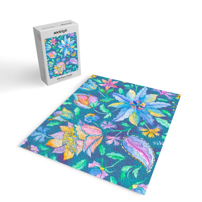 Beautiful Exotic Paisley Summer Floral Jigsaw Puzzle Gallery Image 2