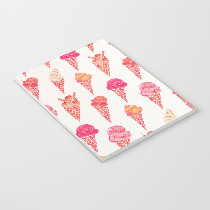 Ice Cream Cones - Pink & Peach Palette Notebook Gallery Image 3