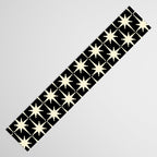 Midcentury Modern Atomic Age Starburst Pattern in Retro Cream and Black Table Runner Gallery Image 3