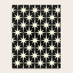 Midcentury Modern Atomic Age Starburst Pattern in Retro Cream and Black Notebook Gallery Image 4