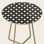 Midcentury Modern Atomic Age Starburst Pattern in Retro Cream and Black Side Table Gallery Image 2
