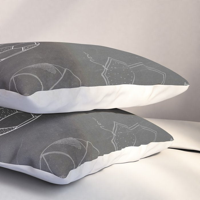 Soccer Ball Patent - Football Art - Black Chalkboard Pillow Sham Gallery Image 3