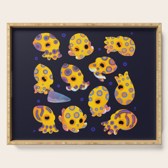 Blue-ringed octopus Serving Tray Gallery Image 1