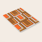 Retro 70s Brown and Orange Geometric Portes Pattern II Notebook Gallery Image 3