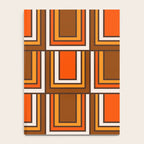 Retro 70s Brown and Orange Geometric Portes Pattern II Notebook Gallery Image 4