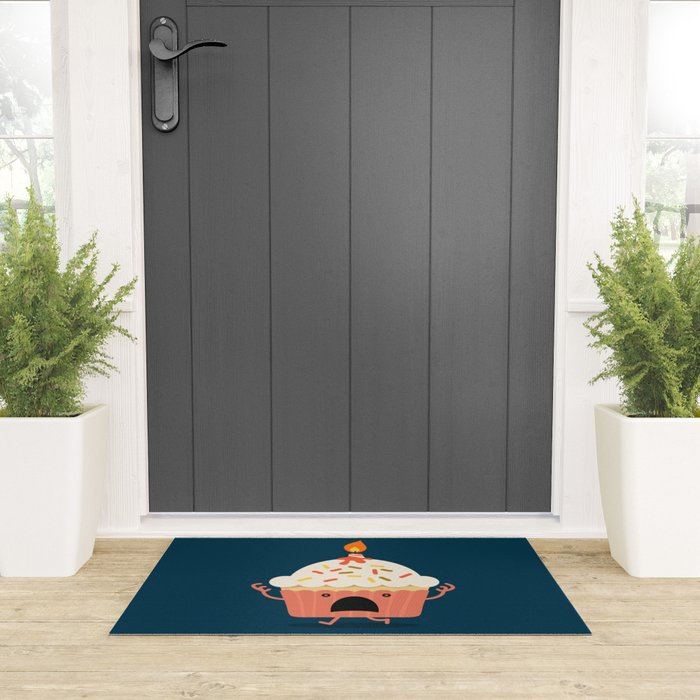 Cupcake on fire Welcome Mat Gallery Image 3