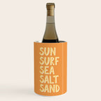 Sun Surf Sea Salt Sand Hand Lettering Wine Chiller Gallery Image 1