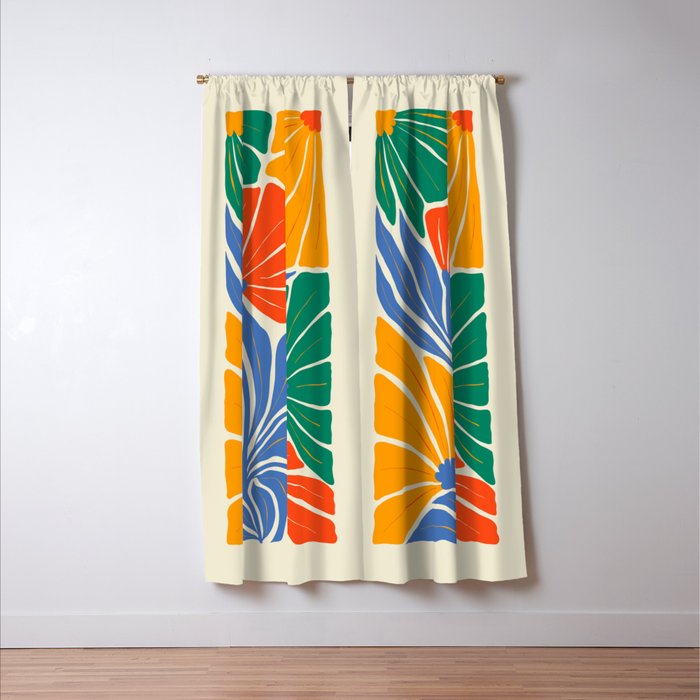 Starlight Summer: Matisse Foliage | Flower Market 002 Window Curtain Gallery Image 3