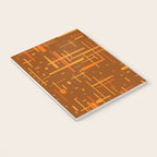 Mid-Century Modern Kinetikos Pattern in Retro 70s Brown Orange Notebook Gallery Image 3