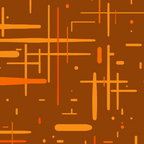 Mid-Century Modern Kinetikos Pattern in Retro 70s Brown Orange Coffee Mug Gallery Image 2