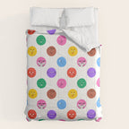 Funny colorful cartoon character face pattern Comforter Gallery Image 6
