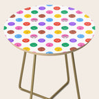 Funny colorful cartoon character face pattern Side Table Gallery Image 2