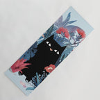 Popoki in Blue Yoga Mat Gallery Image 1