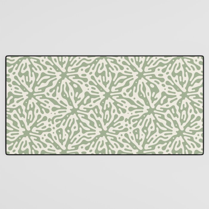Organic Matter in Ivory and Green Desk Mat Gallery Image 3