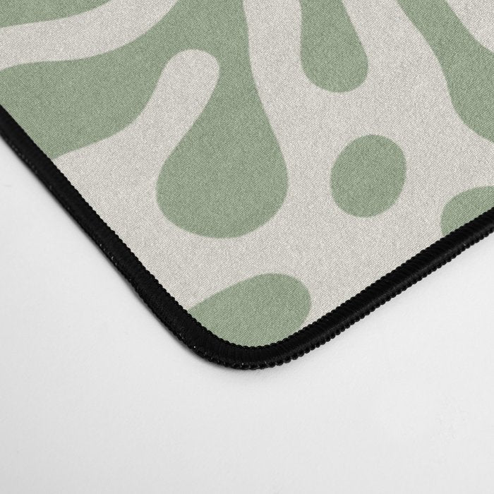 Organic Matter in Ivory and Green Desk Mat Gallery Image 4