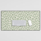 Organic Matter in Ivory and Green Desk Mat Gallery Image 1