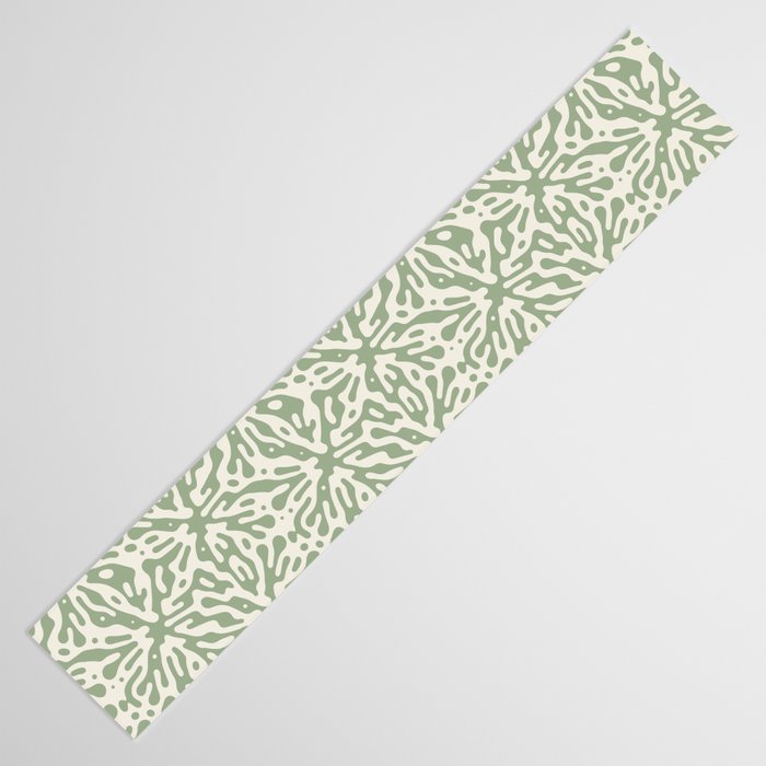 Organic Matter in Ivory and Green Table Runner Gallery Image 3