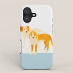 Dogs Near Water - Yellow and White iPhone Case Gallery Image 1
