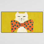 Cat with incredebly oversized humongous bowtie Desk Mat Gallery Image 3