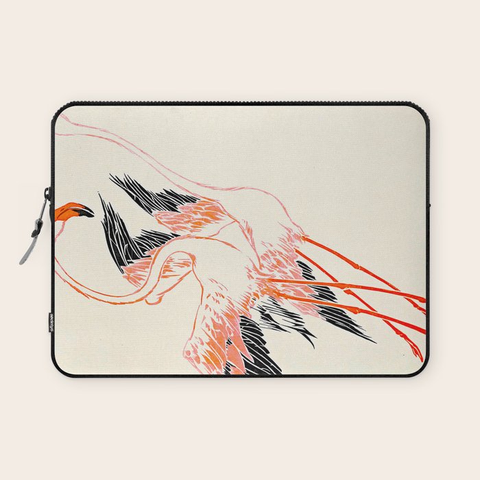 Cocorico cover 1900 Two Pink Flamingos Laptop Sleeve Gallery Image 1
