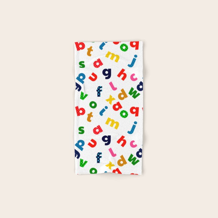colourful alphabet Bath Towel Gallery Image 1