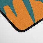Teal Retro Summer Floral Desk Mat Gallery Image 4