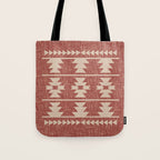 Southwestern Pattern 135 Sienna and Beige Tote Bag Gallery Image 1