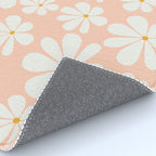 Retro Daisy Pattern - Peach Pink Rug Gallery Image 4