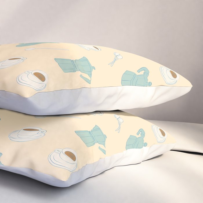 Moka Pots and Espresso Cups Pillow Sham Gallery Image 3