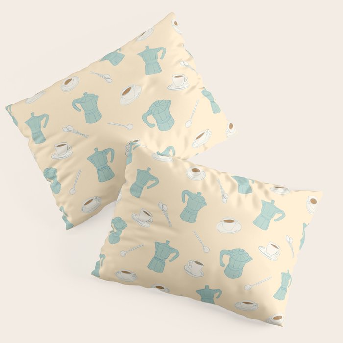Moka Pots and Espresso Cups Pillow Sham Gallery Image 1