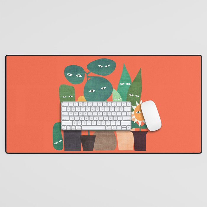 The plants are watching (paranoidos maximucho) Desk Mat Gallery Image 1