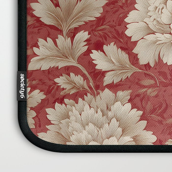Vintage Floral Elegance Laptop Sleeve Gallery Image 3