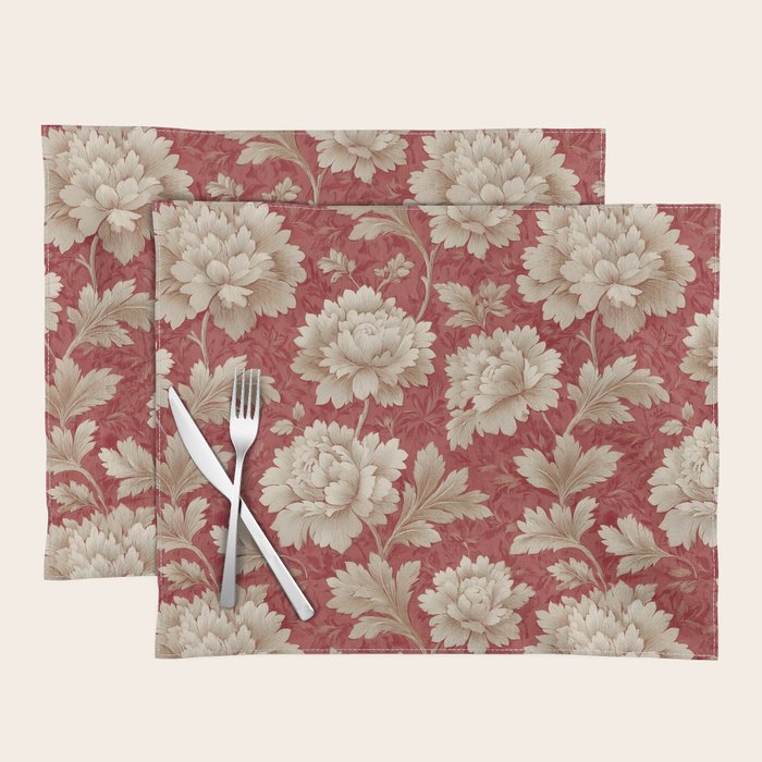 Vintage Floral Elegance Placemat Gallery Image 1