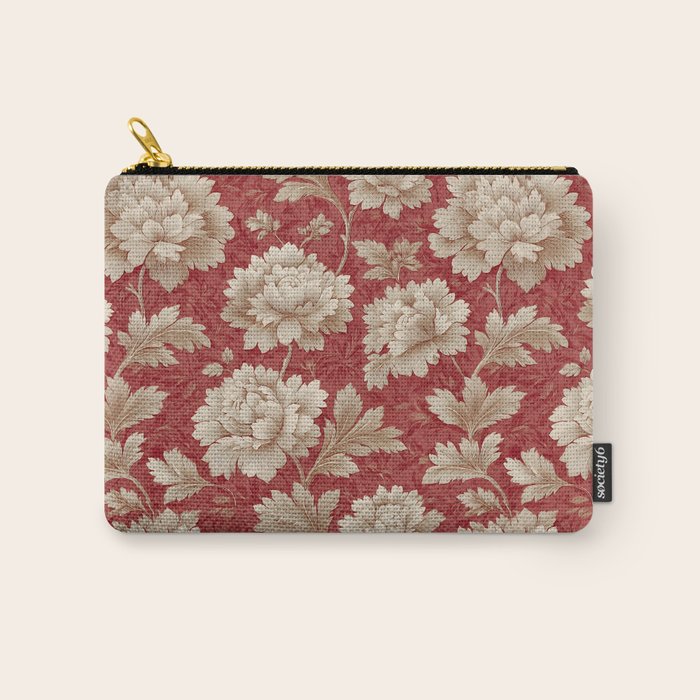 Vintage Floral Elegance Carry All Pouch Gallery Image 1