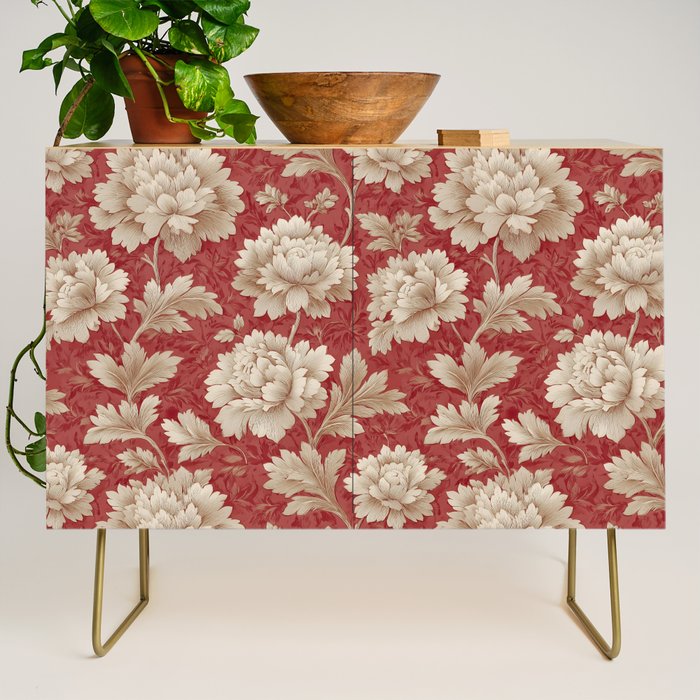 Vintage Floral Elegance Credenza Gallery Image 1