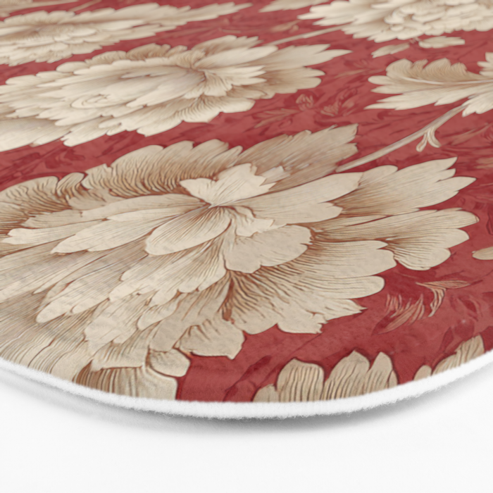 Vintage Floral Elegance Bath Mat Gallery Image 3