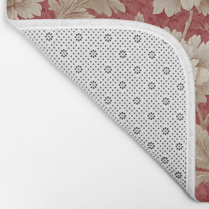 Vintage Floral Elegance Bath Mat Gallery Image 2