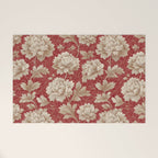 Vintage Floral Elegance Welcome Mat Gallery Image 1