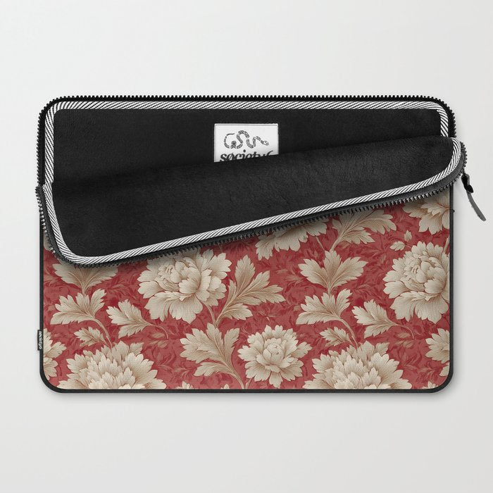 Vintage Floral Elegance Laptop Sleeve Gallery Image 2