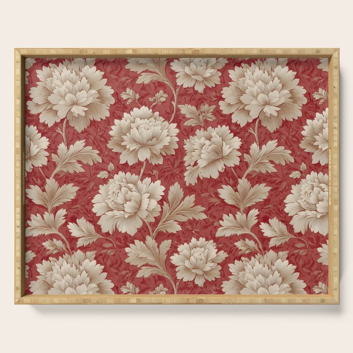 Vintage Floral Elegance Serving Tray Gallery Image 1