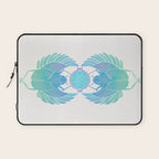 Egyptian Scarab - Turquoise OmbrÃ© Laptop Sleeve Gallery Image 1